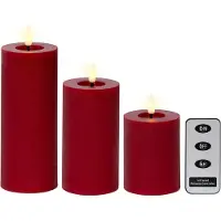 Lumineo Luce Decorativa 72699 Wax Candle 3 Unità
