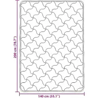 vidaXL Piumone per tutte le stagioni imbottito color crema 140 x 200 cm