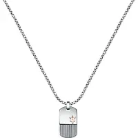 Maserati Collana In Acciaio Alla Moda Con Distintivo Militare Iconic Jm121Atk08 — Collana