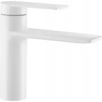 Granitan - Miscelatore lavabo - Rubinetto bagno - Rubinetto bianco - getto a cascata - ottone - FARO