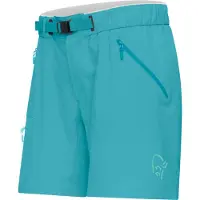 Norrøna - Short impermeabile elasticizzati idrorepellenti - Falketind Flex1 Light Shorts W Brittany Blue per Donne in Nylon - Taglia XS