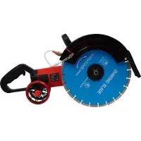OEM Troncatrice per calcestruzzo elettrica, 3500W, diametro del disco da 350mm, profondità di taglio massima 135mm, velocità a vuoto 4100 giri/min, peso 14 kg