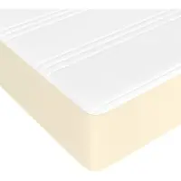 vidaXL Materasso a molle insacchettate crema 90x190x20 cm in Pelle finta