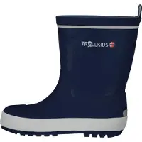 TROLLKIDS Kid's Lysefjord Rubber Boots Stivali di gomma Bambini (26, blu)