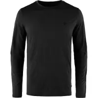 Fjällräven Abisko Wool L/S Maglia a manica lunga Uomo (L, nero)