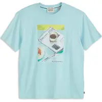 Scotch & Soda Graphic Tee Canal Blue Taglia: S | T-shirt stampate Outlet | Uomo | Blu