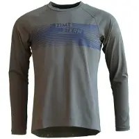 Zimtstern Spunz Shirt L/S Maglietta da ciclismo Uomo (L, grigio)