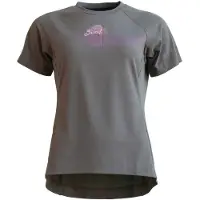 Zimtstern Women's Spunz Shirt S/S Maglietta da ciclismo Donna (M, grigio)