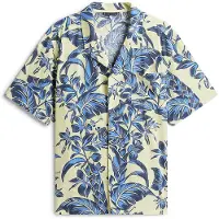 Tommy Hilfiger Woven Bowling Shirt Vintage Tropical Floral Yellow Taglia: XL | Pantaloncini da bagno Outlet | Uomo | Giallo