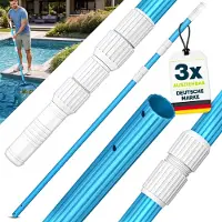 Tillvex asta telescopica per piscina 1,20 - 3,60 m | asta per piscina in alluminio | asta per pulizia piscina 3 pezzi