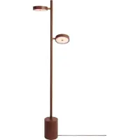 Good&Mojo Lampada LED da pavimento Okinawa, a 2 luci, marrone, 146 cm, legno