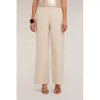 Motivi High-waisted Palazzo Trousers In Crêpe Fabric White Taglia: 40 | Pantaloni Outlet | Donna | Bianco