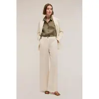 Motivi Wide Leg Linen Blend Trousers White Taglia: 42 | Pantaloni da completo Outlet | Donna | Bianco