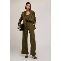 Motivi Satin Palazzo Trousers Military Green Taglia: 34 | Pantaloni da completo Outlet | Donna | Verde