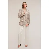 Motivi Full Sequined Over Sized Blazer Beige Taglia: 34 | Blazers Outlet | Donna | Marrone