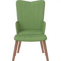 Syfax Poltrona Relax con Poggiapiedi Verde Chiaro in Velluto