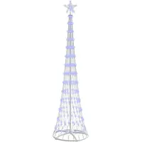 vidaXL Albero di Natale a LED blu, 250 cm, struttura in metallo
