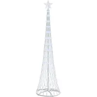 vidaXL Albero di Natale a LED, luce bianca fredda, 250 cm, struttura in metallo