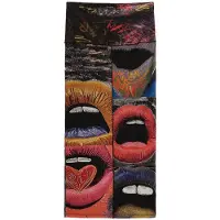 Desigual , gonna a maglia stampata, Donna, Viscosa, Nero, M