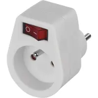 Emos Presa con interruttore, bianco 70556