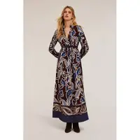 Motivi Long Viscose Dress With Scarf Pattern Blue Taglia: 32 | Maxi abiti Outlet | Donna | Blu