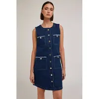 Motivi Denim Chemisier Dress Blue Taglia: 32 | Abiti in T-Shirt Outlet | Donna | Blu