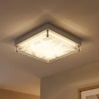 Esto Plafoniera LED, metallo, paralume a campione, argento, L 25 cm