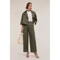 Motivi Wide Trousers With Openwork Detail Green Taglia: 36 | Pantaloni da completo Outlet | Donna | Verde