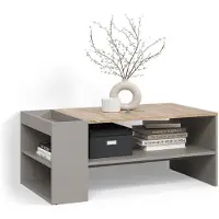 Livinity Tavolino da salotto Piave Grigio con ripiani, Model 58841