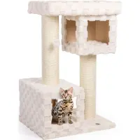 Canadian Cat Company Tiragraffi Clifton · beige · ca. 68 x 58 x 107 cm · Tiragraffi di design con motivo a quadri e nicchie accoglienti