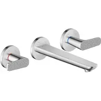 Axor hansgrohe Citterio C robinetterie de lavabo 3 trous encastrée pour montage mural, bec 195mm, Cubic cut, 49071000, 49071000