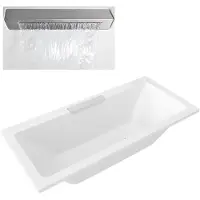 Polysan Vasca da bagno 180x85cm con ingresso a cascata