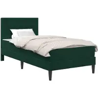 vidaXL Struttura letto con materasso verde scuro 90 x 190 cm in velluto