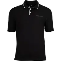 Armani Exchange per uomo. XM001557AF10363UC001 Polo elasticizzata nera (L), Nero, Casual, Cotone, Manica corta