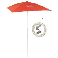 Smoby Ombrellone per tavoli da picnic, 80 x 90 cm, regolabile in altezza, rosso