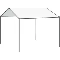 vidaXL Gazebo 4 x 4 x 2,6 m, bianco, in acciaio e poliestere 180 g/m²