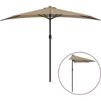 Syfax Ombrellone da Balcone Palo in Alluminio Talpa 300x155 cm a Metà