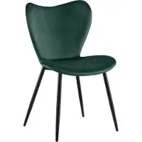 BellaFurn Sedia da pranzo in velluto - Sedia in velluto - Comfort ergonomico - Verde scuro, struttura in metallo robusto