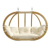 Amazonas sedia doppia sospesa senza struttura Globo Royal Chair natura 176 x 118 x 72 cm; bianco, AZ-2030850