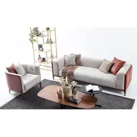 Xl Moebel Gmbh Modern Garnitur Dreisitzer Sessel Sofa Stoff Grau Polstersofa Set 3+1 Sitzer