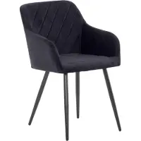 BellaFurn Sedia da pranzo - seduta confortevole - seduta laccata per un comfort duraturo | Materiale: Morbido | Colore: Nero