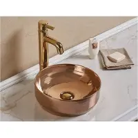 Sonstiges Lavandino da bagno Piano di lavoro Lavandino rotondo 34x34cm