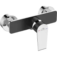 Laveo Miscelatore doccia design per montaggio a parete senza set doccia nero