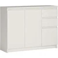 Feldmann-Wohnen Cassettiera Armadio 109cm bianca senza maniglie (16120)