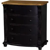 Casa Padrino Cassettone liberty a 4 cassetti - Mobile barocco in stile country - Legno massiccio