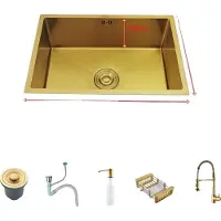 OEM Lavello da cucina Golden, materiale acciaio inox, lavello singolo spazioso, 60x40cm E