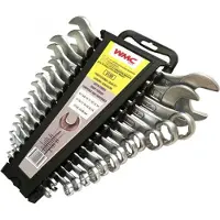 WMC tools Set di utensili WMC: set di chiavi da 16 pezzi, comprendente chiavi a forchetta e chiavi combinate