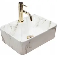 Sonstiges Lavabo d'appoggio Lavabo Lavabo Lavabo Rettangolare Marmo Bianco