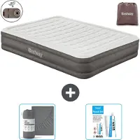 Bestway Materasso gonfiabile - 2 persone - 152 x 203 x 36 cm - Marrone - Accessori inclusi
