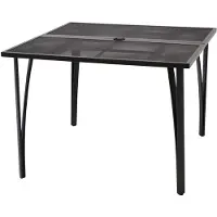 Degamo Tavolo da giardino Tavolo da pranzo CLASSIC 100x100 cm, lamiera stirata antracite